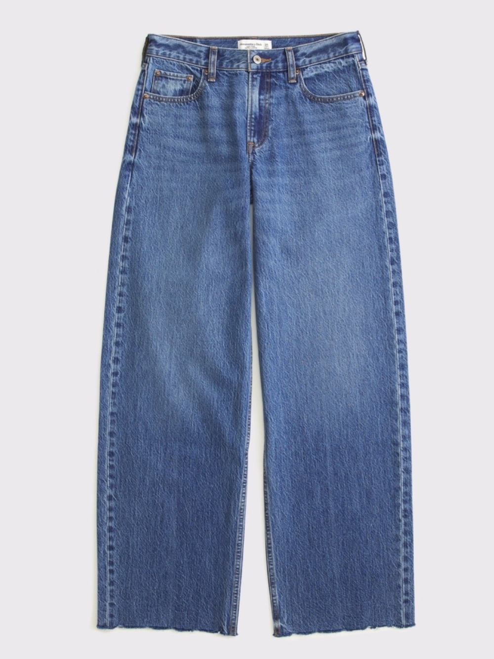Wide-Leg Low Rise Blue Women's Jeans